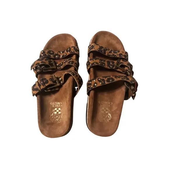 Vince Camuto Buckle Slide Sandals - Ciandra 7.5M