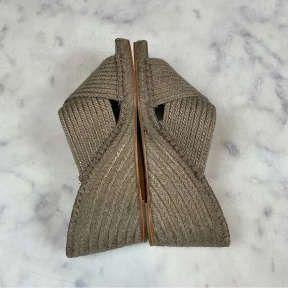 Vince Gaelan Raffia Slide Wedge Sandals