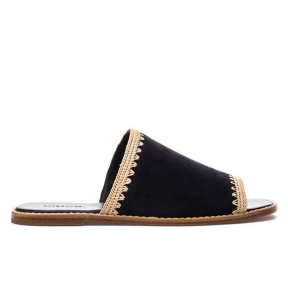 VINCE Suede Slide Sandals