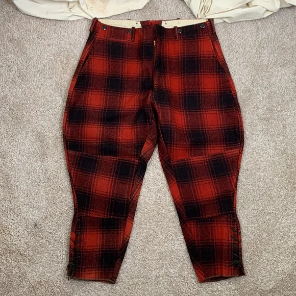 Vintage (1950s?) Plaid Hunting Jodhpur Trousers