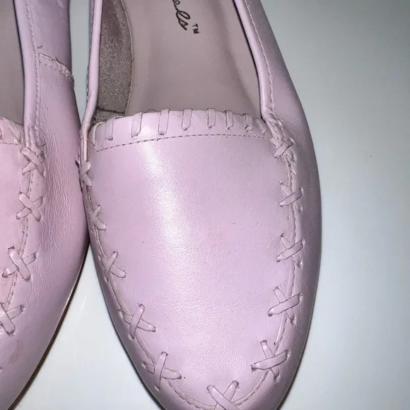 Vintage 1980 Pinwheels Leather Loafers Womens 7.5 Pastel Pink/Purple NEVER WORN
