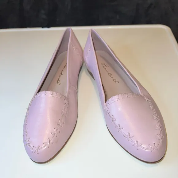 Vintage 1980 Pinwheels Leather Loafers Womens 7.5 Pastel Pink/Purple NEVER WORN