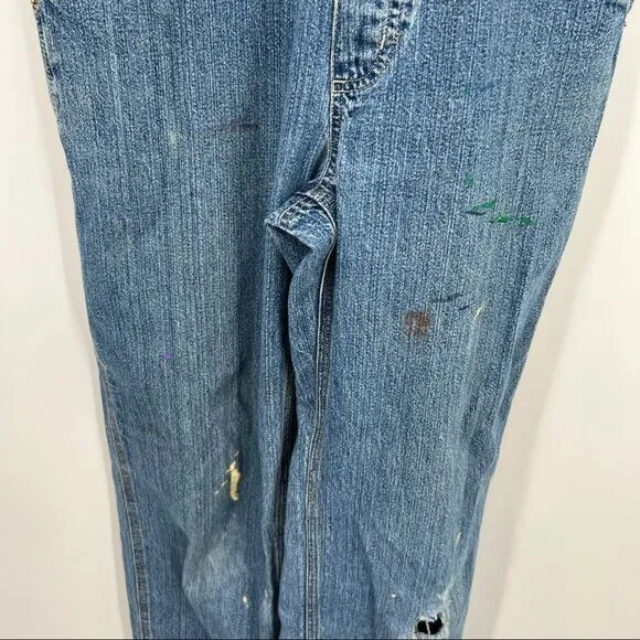 Vintage 1990 Y2K Bum Equipment denim overalls jean authentic woman size small