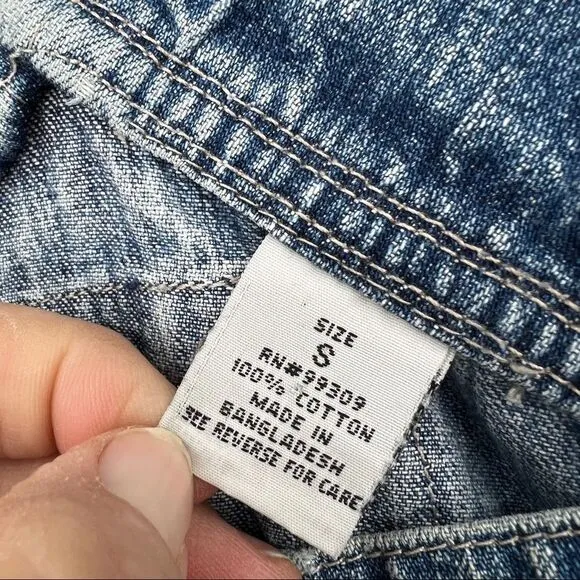 Vintage 1990 Y2K Bum Equipment denim overalls jean authentic woman size small