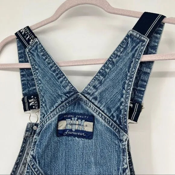 Vintage 1990 Y2K Bum Equipment denim overalls jean authentic woman size small