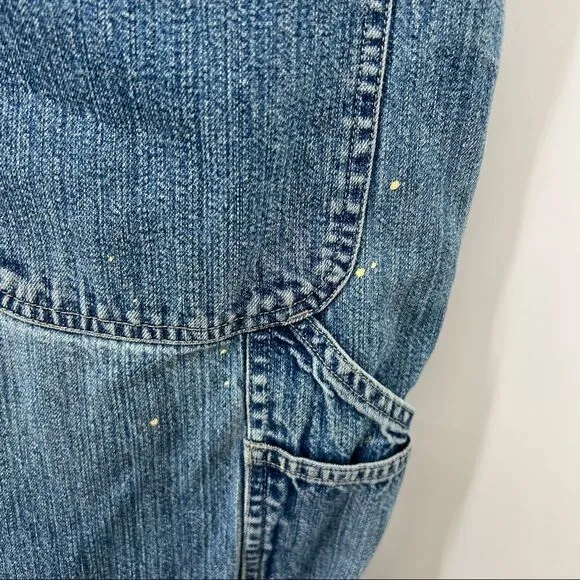 Vintage 1990 Y2K Bum Equipment denim overalls jean authentic woman size small