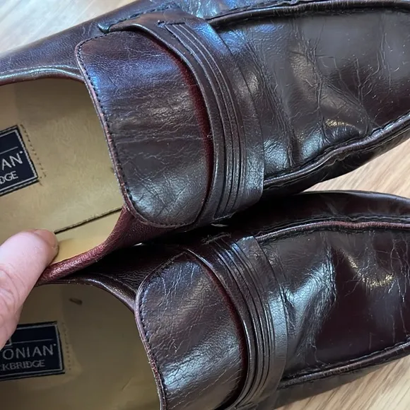 VINTAGE BOSTONIAN STOCKBRIDGE LEATHER LOAFERS OXBLOOD RED SIZE 7.5M