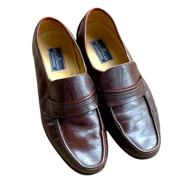 VINTAGE BOSTONIAN STOCKBRIDGE LEATHER LOAFERS OXBLOOD RED SIZE 7.5M