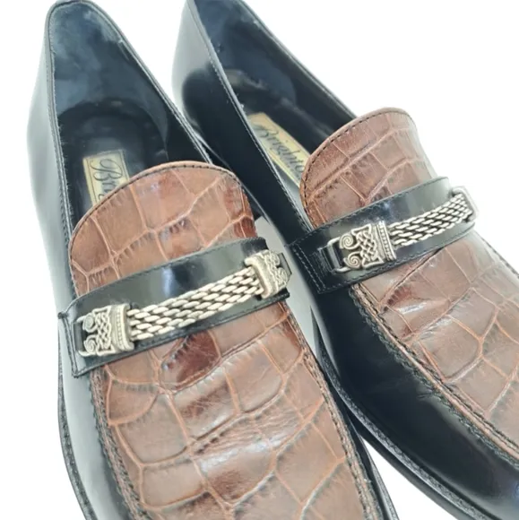 Vintage Brighton Made In Italy Dawn 9N Women's Black &amp; Brown Leather‎ Oxford