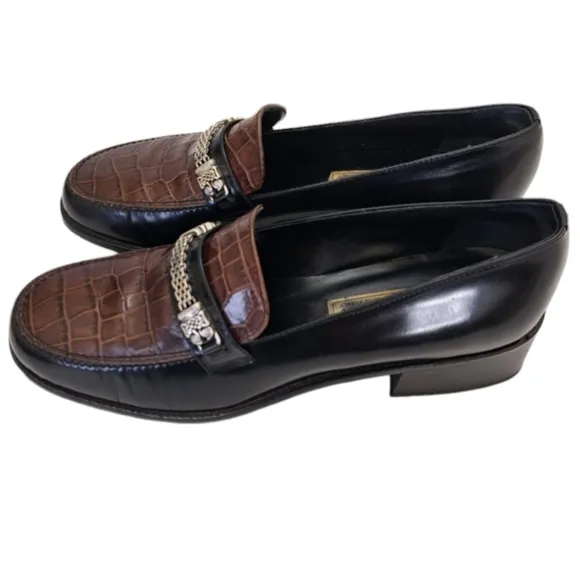 Vintage Brighton Made In Italy Dawn 9N Women's Black &amp; Brown Leather‎ Oxford