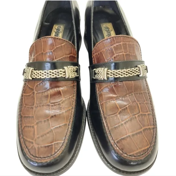 Vintage Brighton Made In Italy Dawn 9N Women's Black &amp; Brown Leather‎ Oxford
