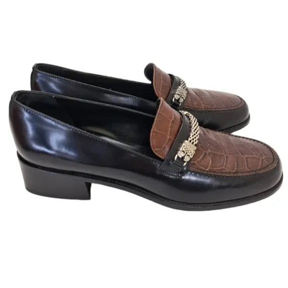 Vintage Brighton Made In Italy Dawn 9N Women's Black &amp; Brown Leather‎ Oxford