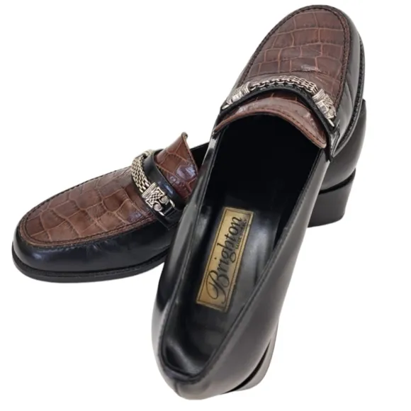 Vintage Brighton Made In Italy Dawn 9N Women's Black &amp; Brown Leather‎ Oxford