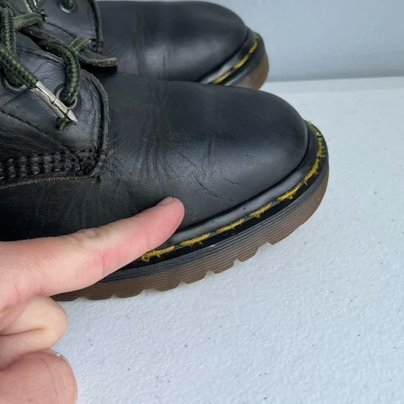 Vintage Dr. Martens Black Leather Lace Up Boots