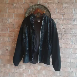 Vintage Leather Grunge Stranger Things Era Hooded Coat