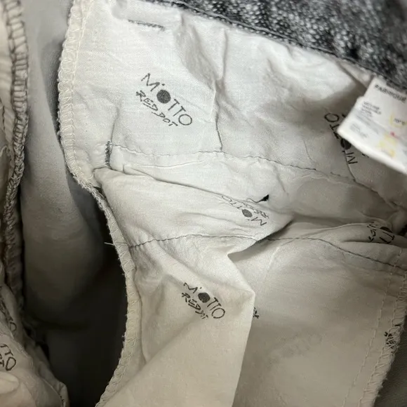 Vintage Motto Red Dot Pleated Trousers 32x34 Gray Textured Cotton Pant High Rise