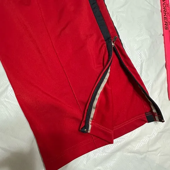 Vintage Y2K Abercrombie &amp; Fitch Red Joggers with Drawstring Waist Size Large
