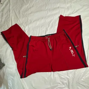Vintage Y2K Abercrombie &amp; Fitch Red Joggers with Drawstring Waist Size Large