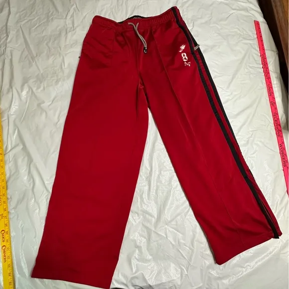 Vintage Y2K Abercrombie &amp; Fitch Red Joggers with Drawstring Waist Size Large