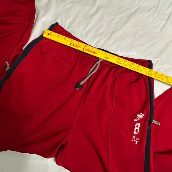 Vintage Y2K Abercrombie &amp; Fitch Red Joggers with Drawstring Waist Size Large