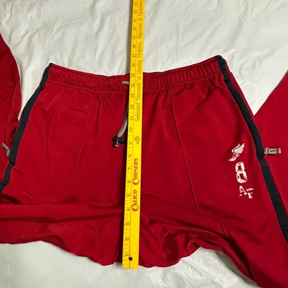 Vintage Y2K Abercrombie &amp; Fitch Red Joggers with Drawstring Waist Size Large