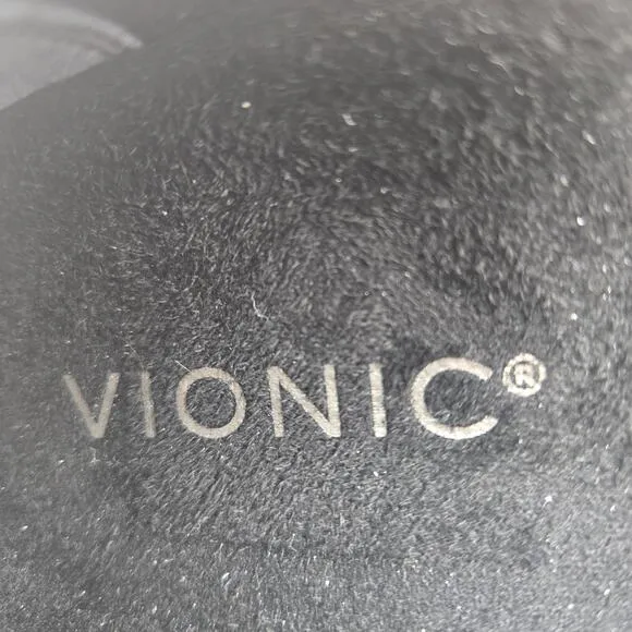 Vionic Ava Wedge Loafers Womens 9.5 Black Suede Orthotic Comfort Casual Career