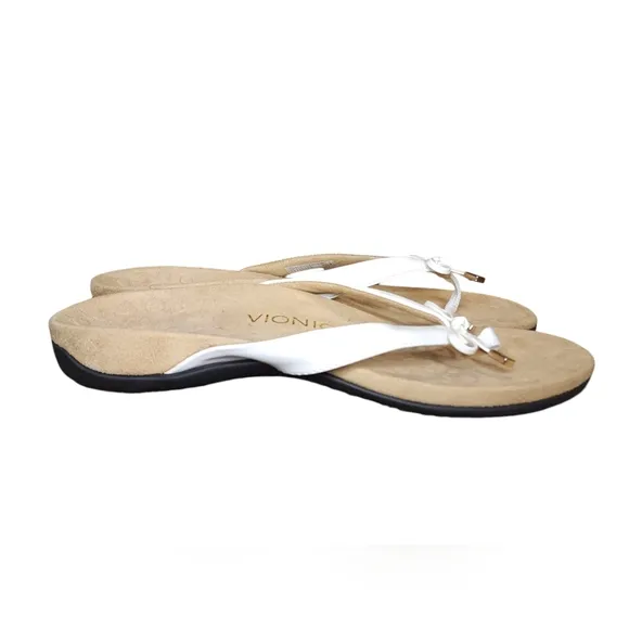 Vionic Bella II Flip-Flops White Women's Size 10