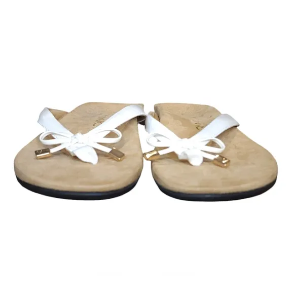 Vionic Bella II Flip-Flops White Women's Size 10
