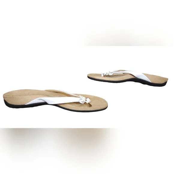 Vionic Bella II Flip-Flops White Women's Size 10