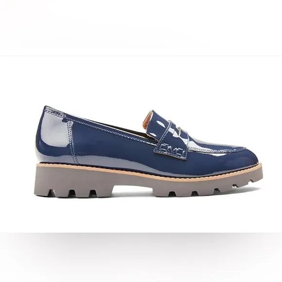 Vionic Cheryl II Blue Patent Leather Loafers