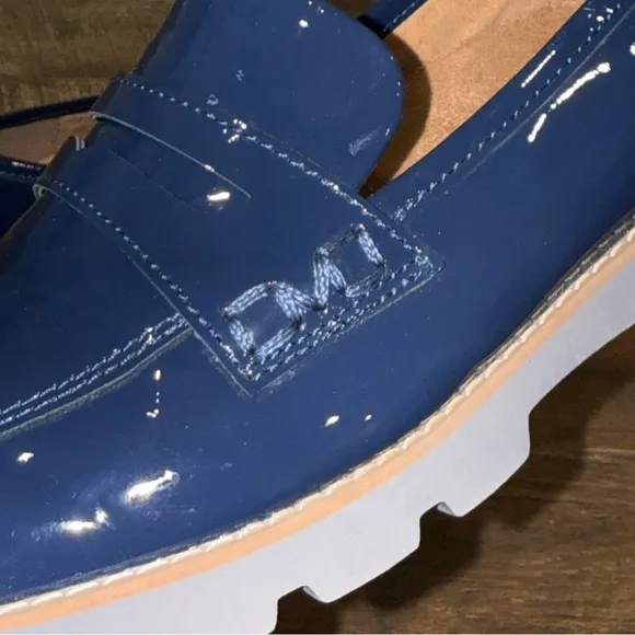 Vionic Cheryl II Blue Patent Leather Loafers