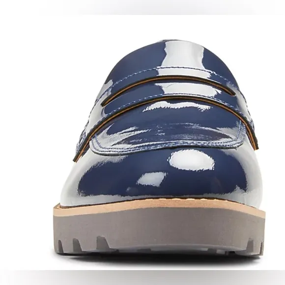 Vionic Cheryl II Blue Patent Leather Loafers