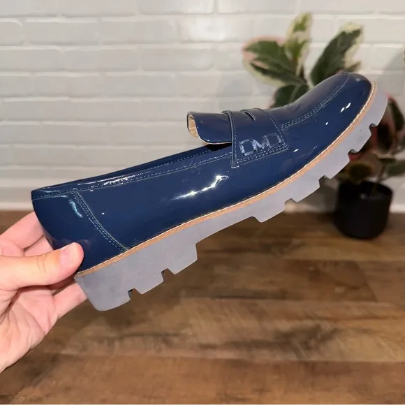 Vionic Cheryl II Blue Patent Leather Loafers