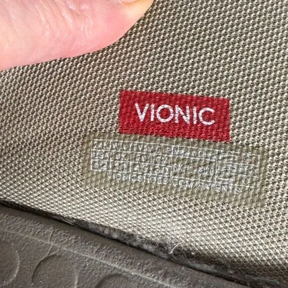 Vionic Kiwi Tan Leather Slide Sandals Sz 12