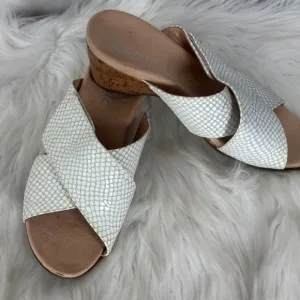 Vionic Leticia Women's Sandals Embossed Lizard Print Wedge Slide Size 6