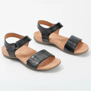 Vionic Marsala Metallic Black Comfort Sandals Women’s Size 7