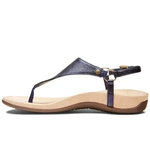Vionic NEW Rest Kirra Metallic Blue Supportive Sandals Size 9