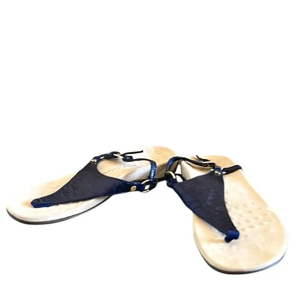 Vionic NEW Rest Kirra Metallic Blue Supportive Sandals Size 9
