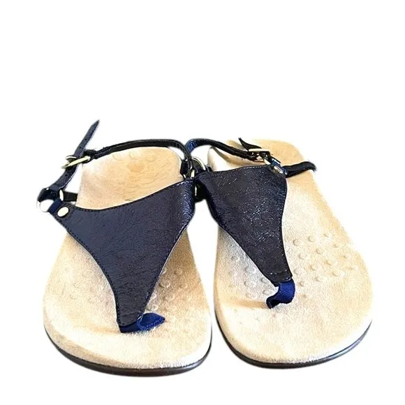 Vionic NEW Rest Kirra Metallic Blue Supportive Sandals Size 9