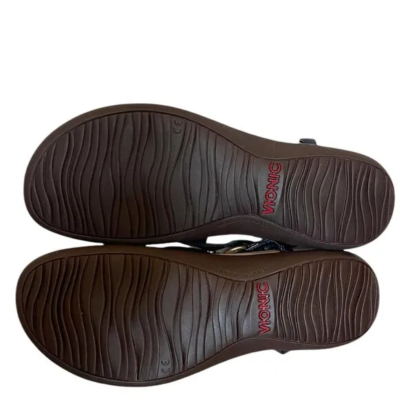Vionic NEW Rest Kirra Metallic Blue Supportive Sandals Size 9