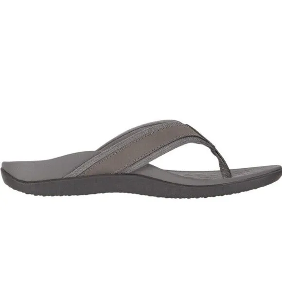 Vionic‎ Orthotic Tide Sandal Flip Flop Charcoal Gray Mens 7  Arch Support New