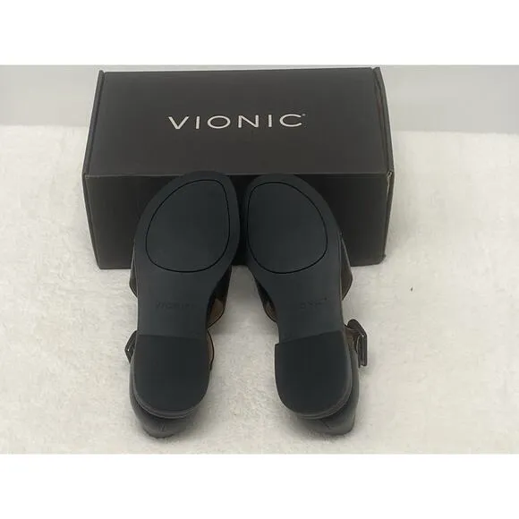 Vionic Pacifica Women's Strappy Comfort Sandal Black Size 6.5