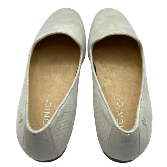 Vionic Willa II Flats Silver Womens 8.5