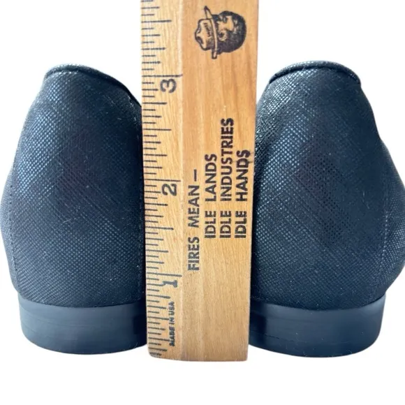 Vionic Willa II Shimmer Textile Black Flats Comfort Shoe Size 8.5 Arch Support