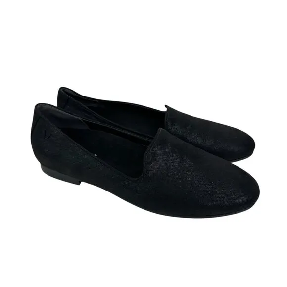 Vionic Willa II Womens Black Slip-On Loafers Flat Shoes Size 6.5 Comfort Casual