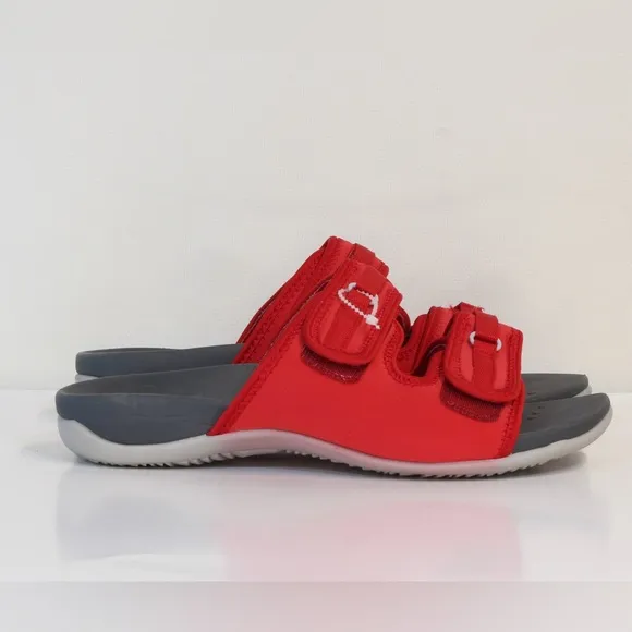 Vionic Women's Sarah Red Adjustable Sport Slide Sandal NWOT