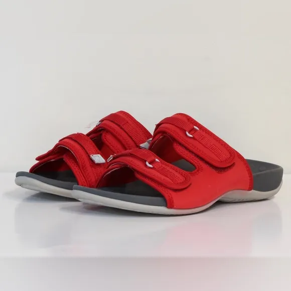 Vionic Women's Sarah Red Adjustable Sport Slide Sandal NWOT