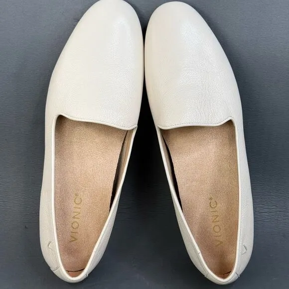 Vionic Soft Leather WILLA SLIP ON FLAT shoes womens size 8.5