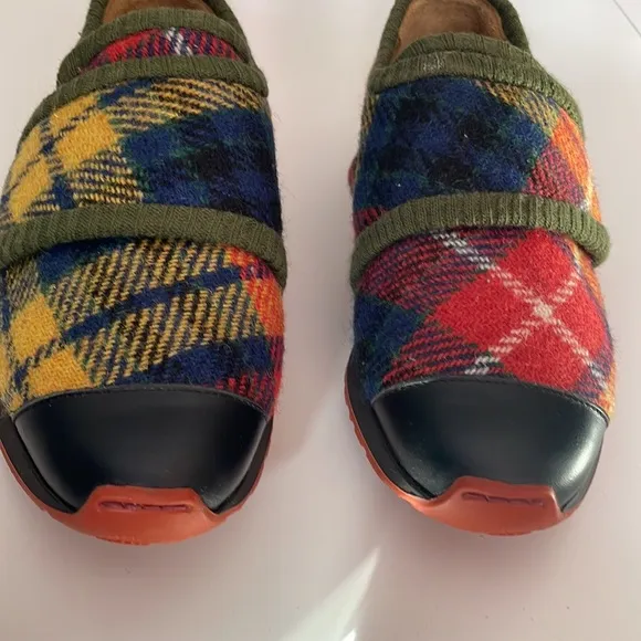 Vivienne Westwood Plaid Velcro Flats |NWOT| Tartan Wool Sneakers | Made in Italy