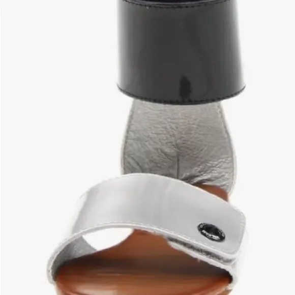 Volcom Black and Silver Slide Sandals Modern Minimalist Design